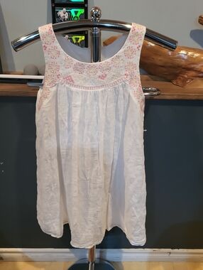 Ellison White Cotton Top with Subtle Texture